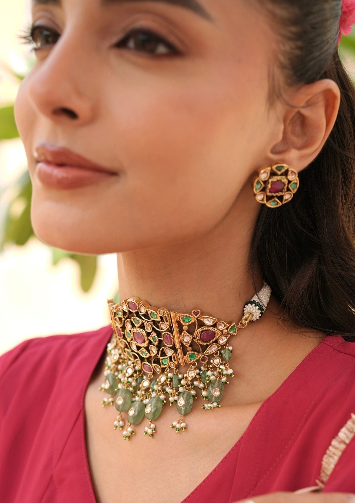 Padmini Silver Stud Earrings