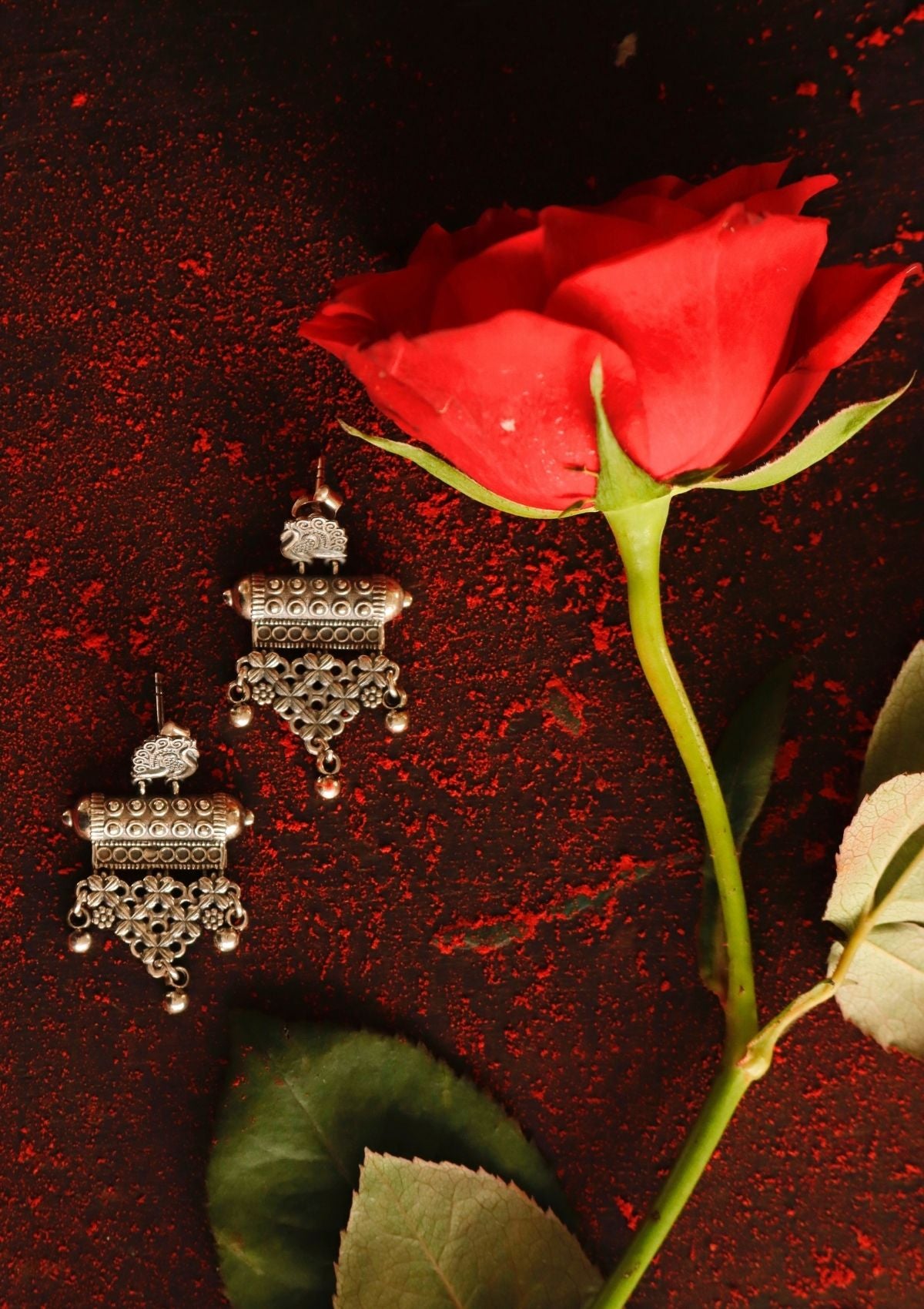 Mayurika Silver Earrings