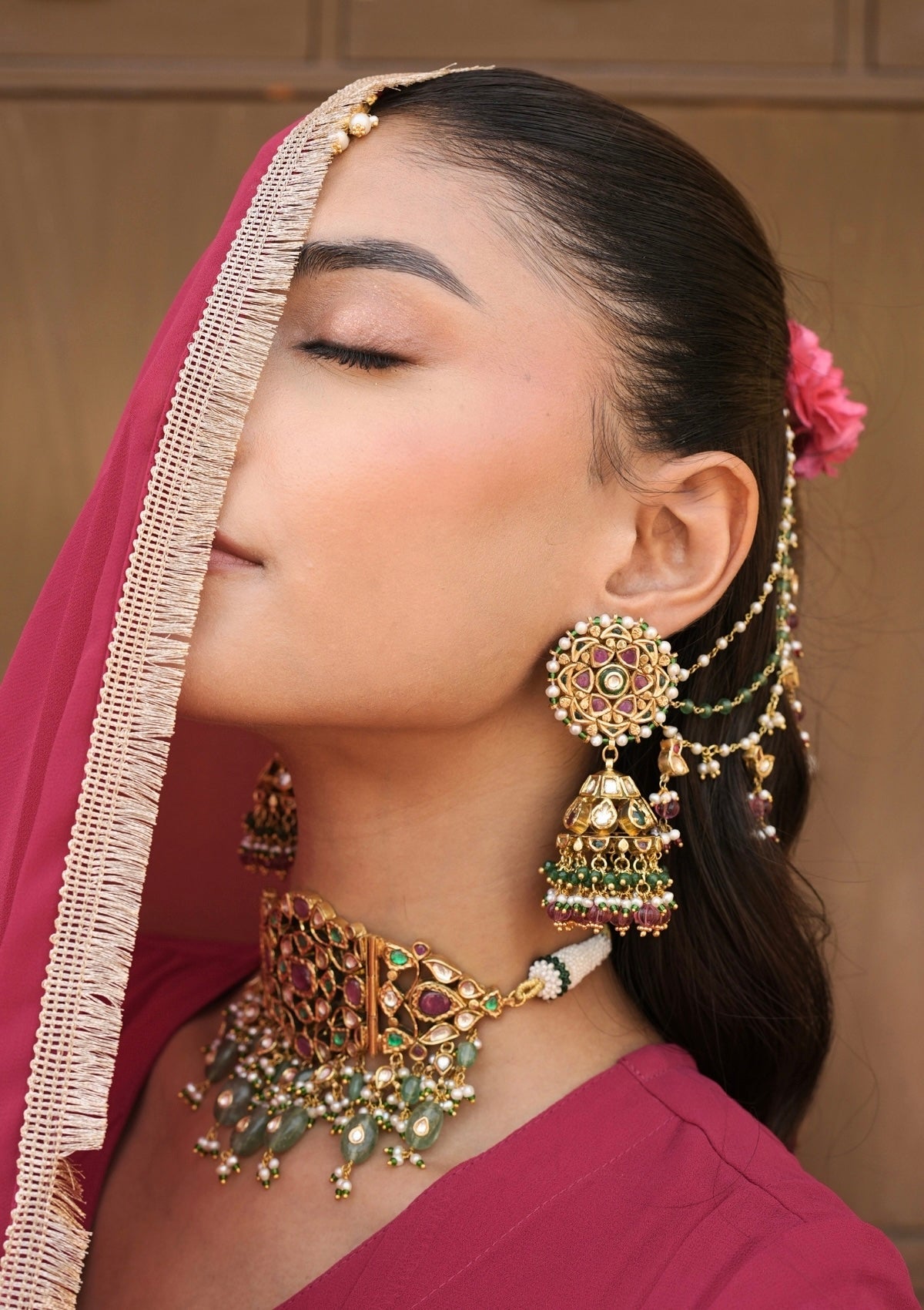 Mehfil Silver Jhumki Earrings