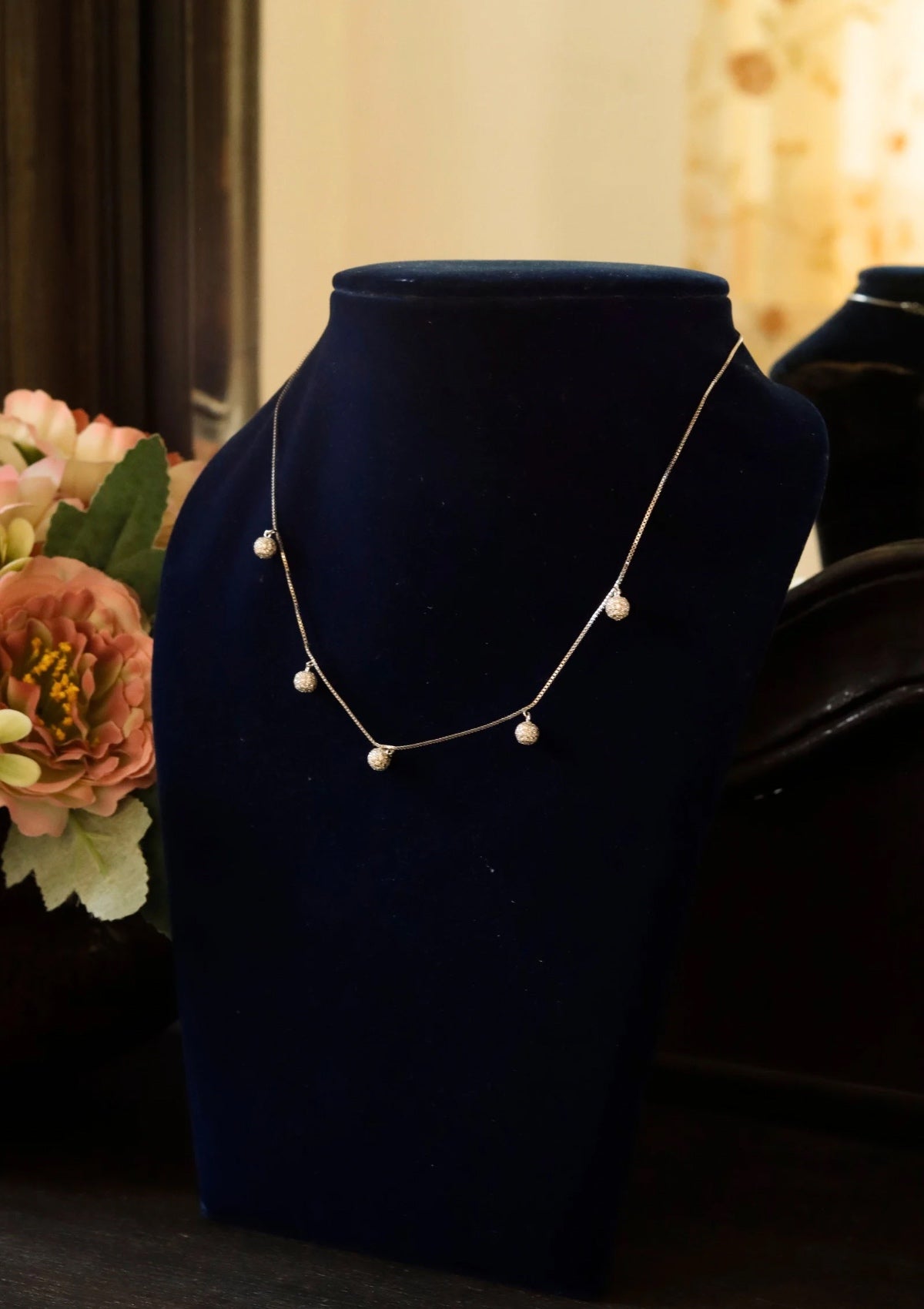 Disco Ball Silver Chain