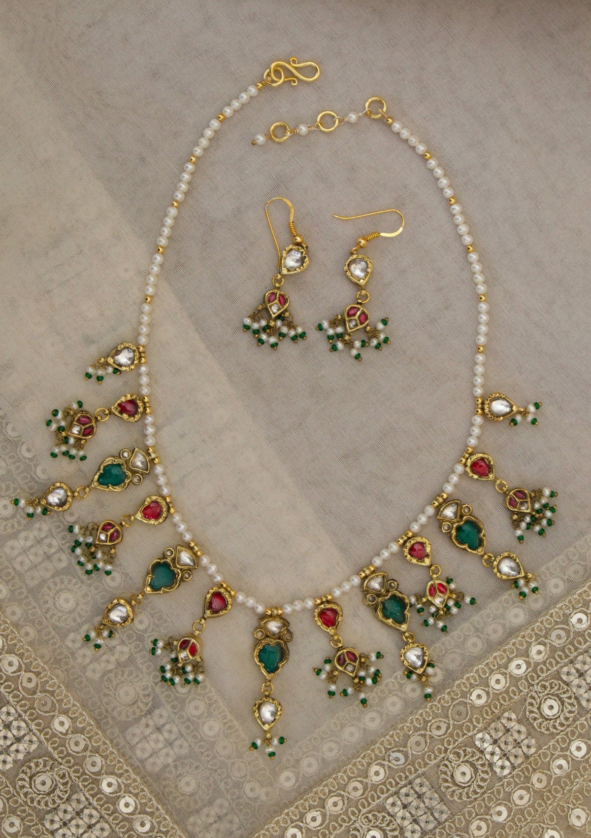 Meera-E-Diya Silver Necklace