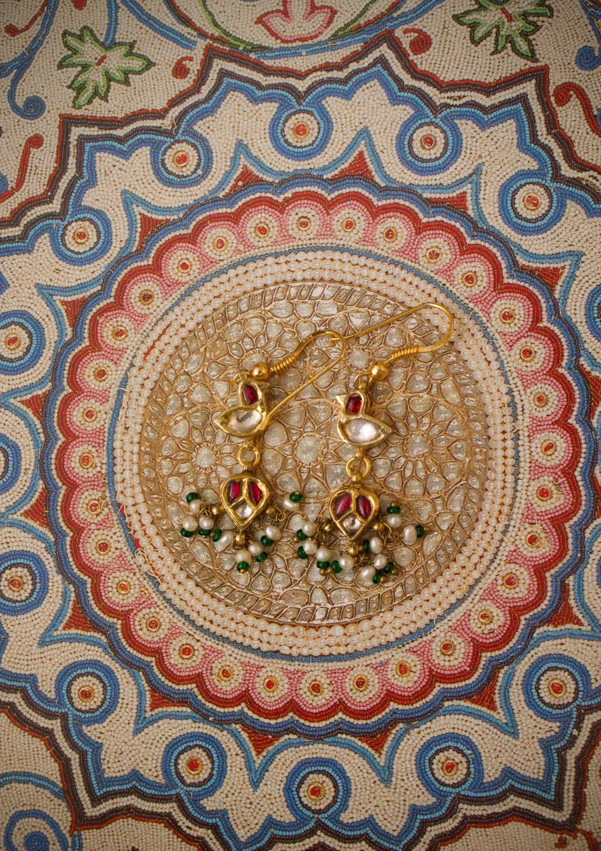 Mayuri Myna Silver Earrings