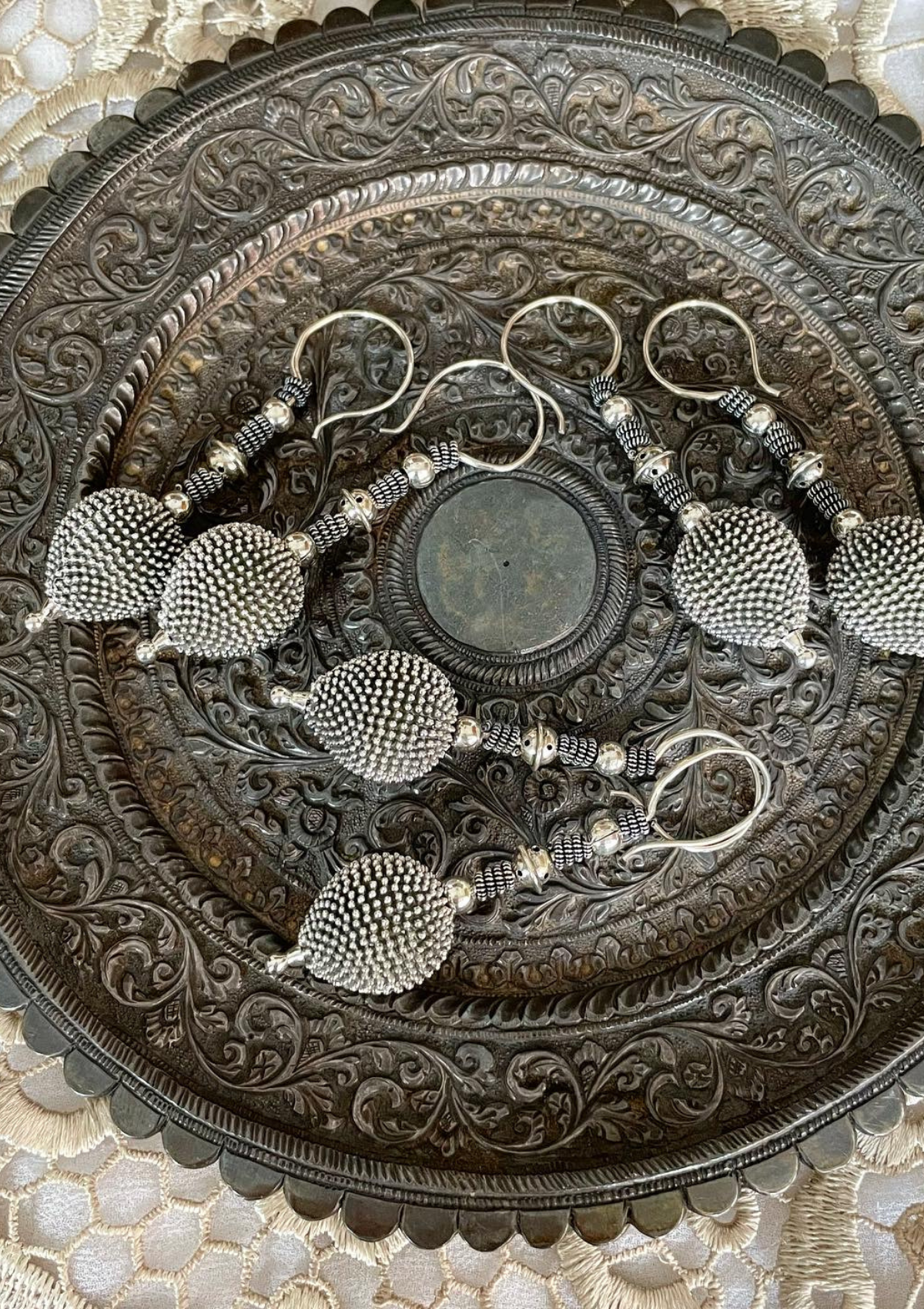 Ira earrings made with sterling silver