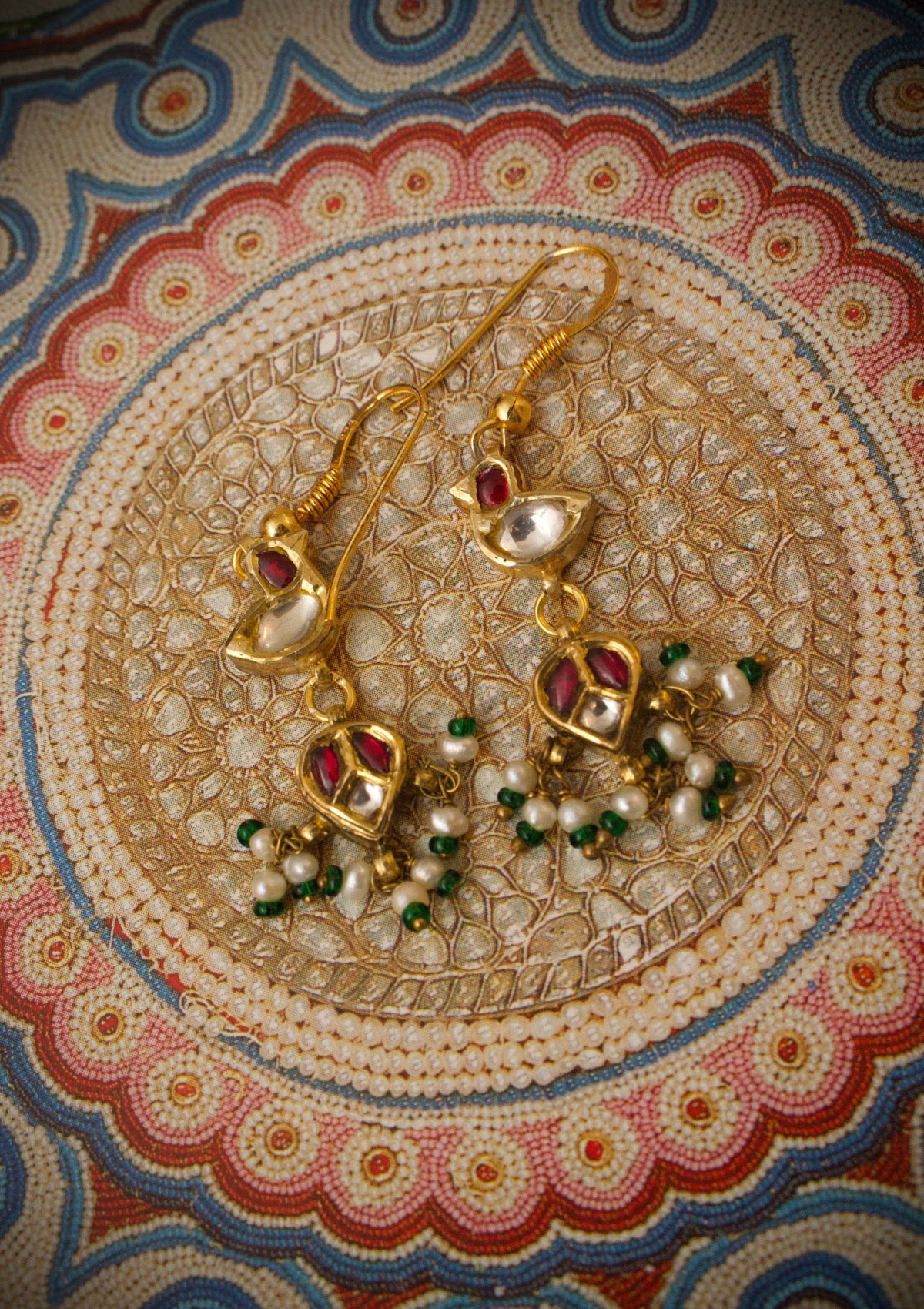 Mayuri Myna Silver Earrings
