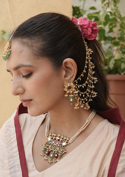 Seher Silver Ear Chain
