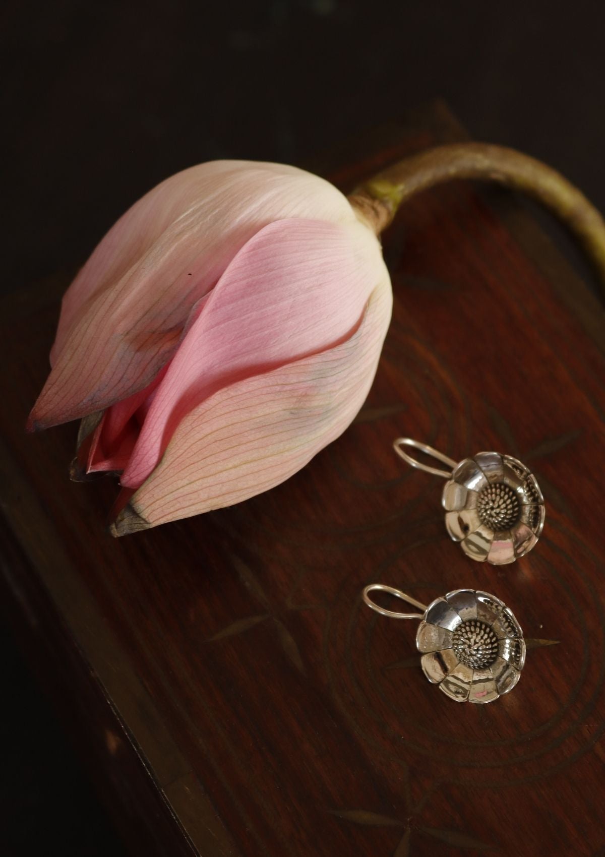 Aasphool Silver Earrings