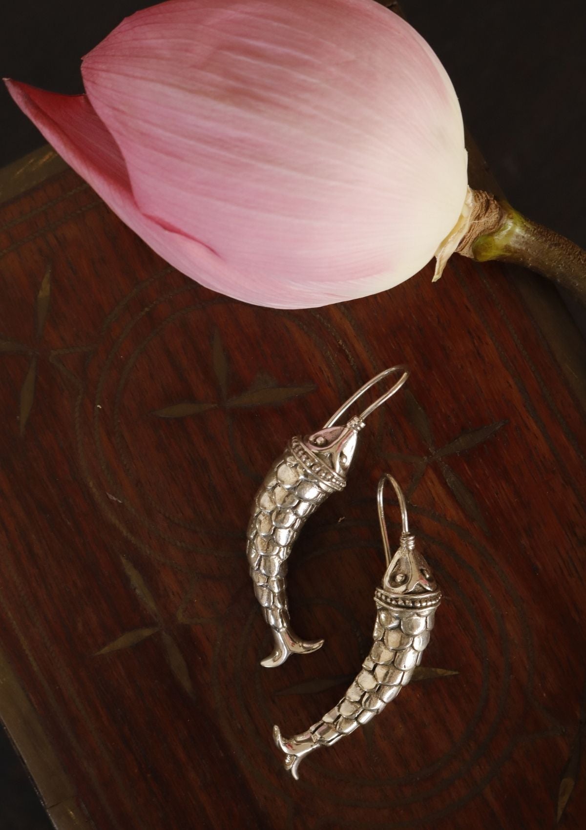 Matsya Silver Earrings