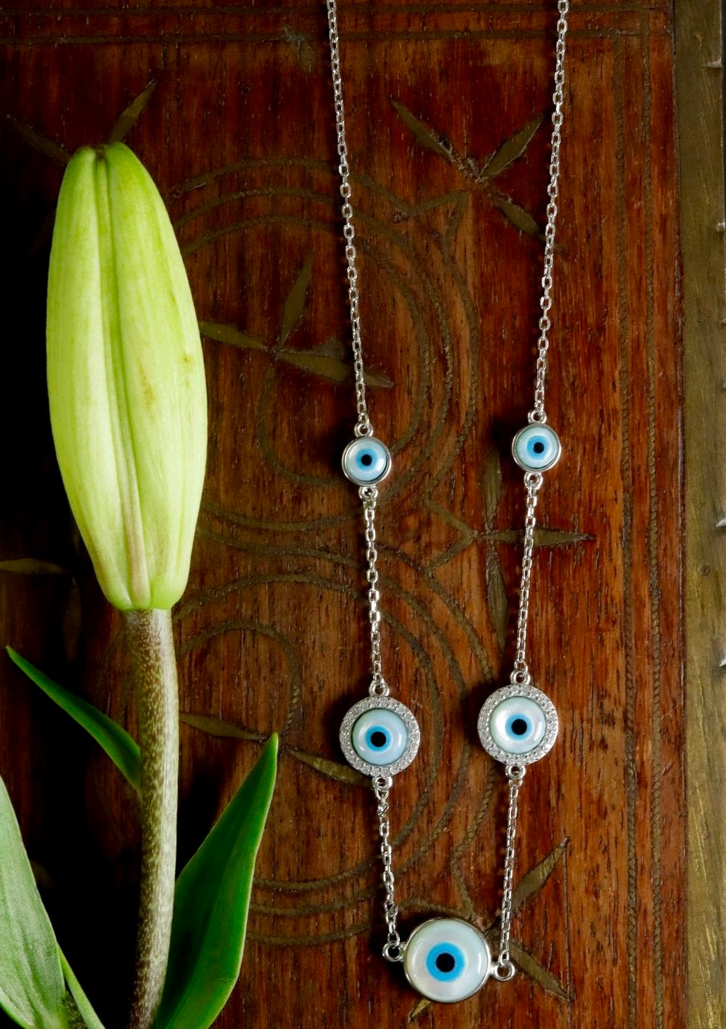 Dia Evil Eye Necklace