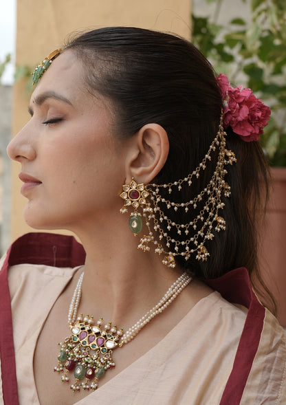 Seher Silver Ear Chain