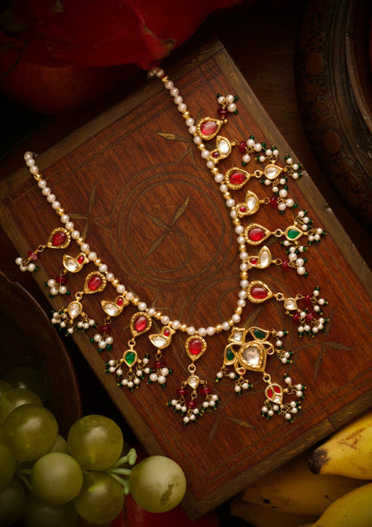 Mayuri Myna Silver Necklace