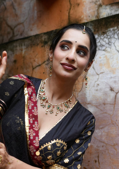 Meera-E-Diya Silver Necklace