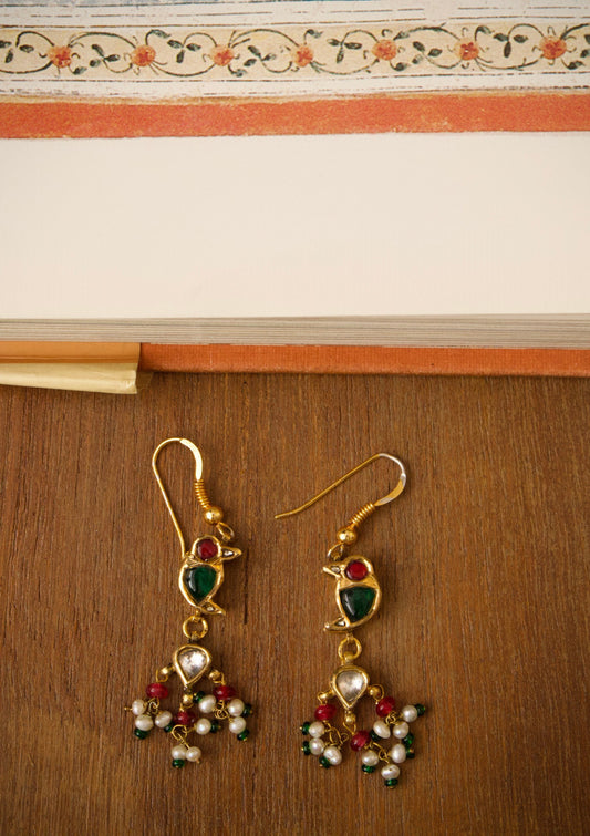 Parakeet Silver Earrings