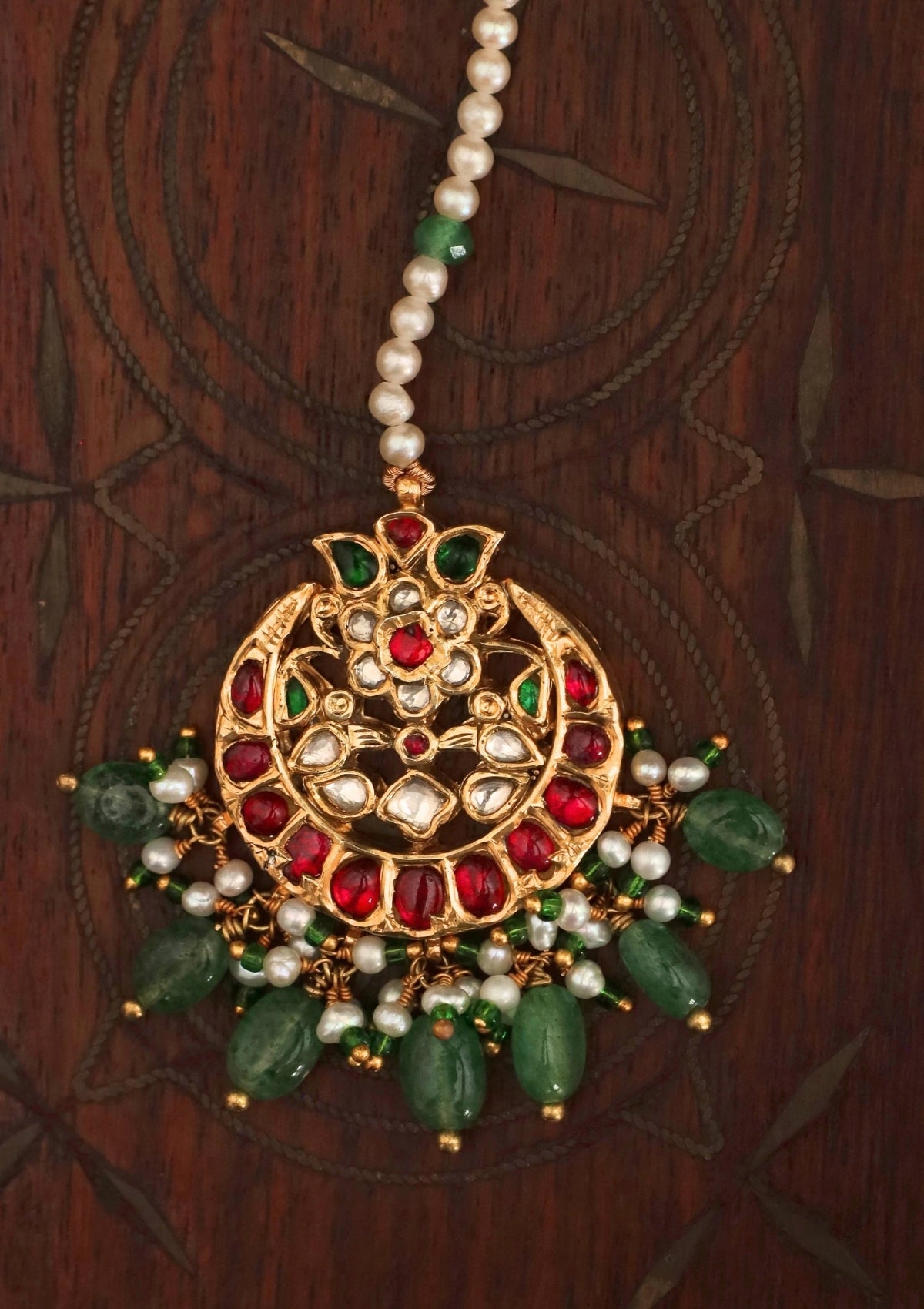 Nazaara Silver Maang Tikka