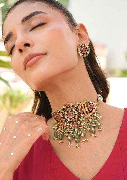Padmini Silver Stud Earrings