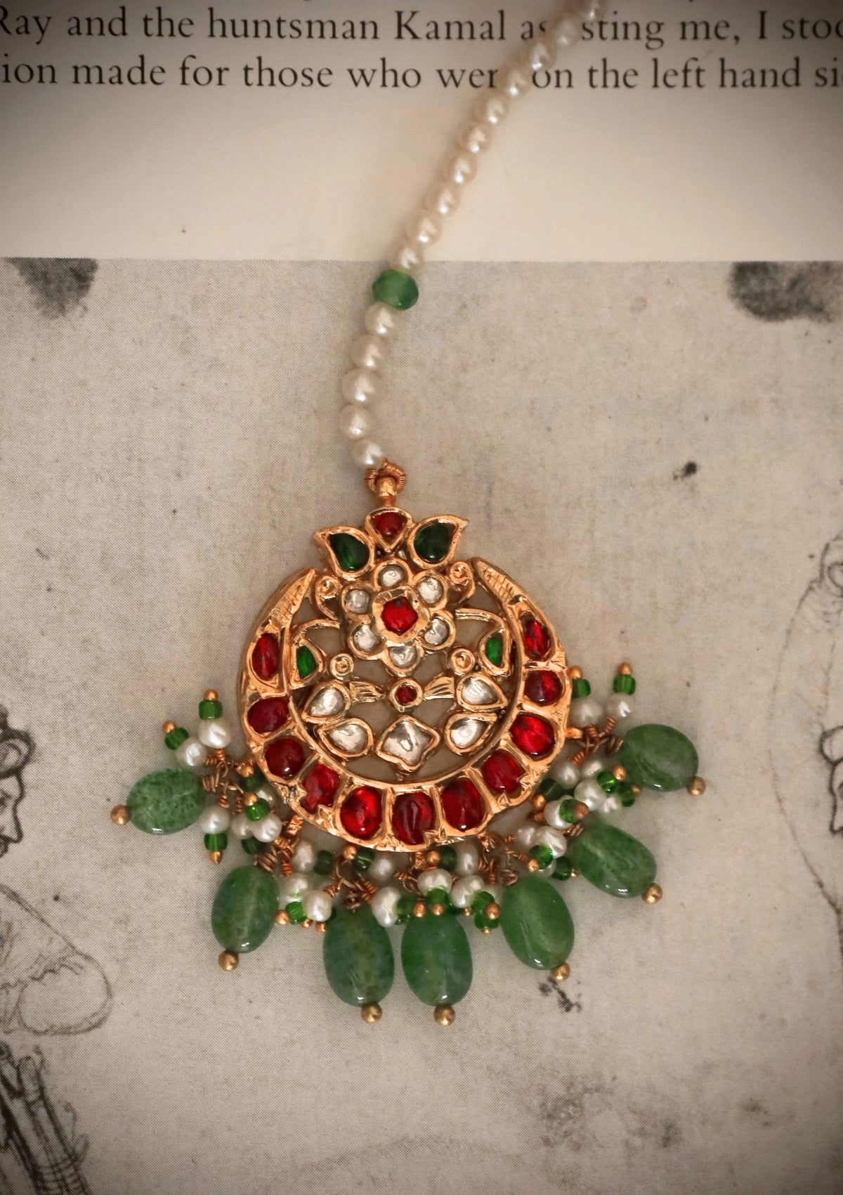 Nazaara Silver Maang Tikka