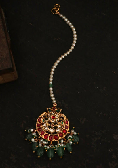 Nazaara Silver Maang Tikka