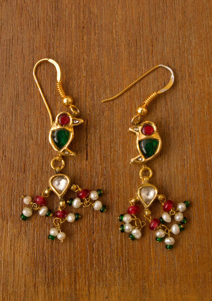 Parakeet Silver Earrings