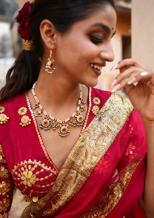 Neer-E-Baag Silver Necklace