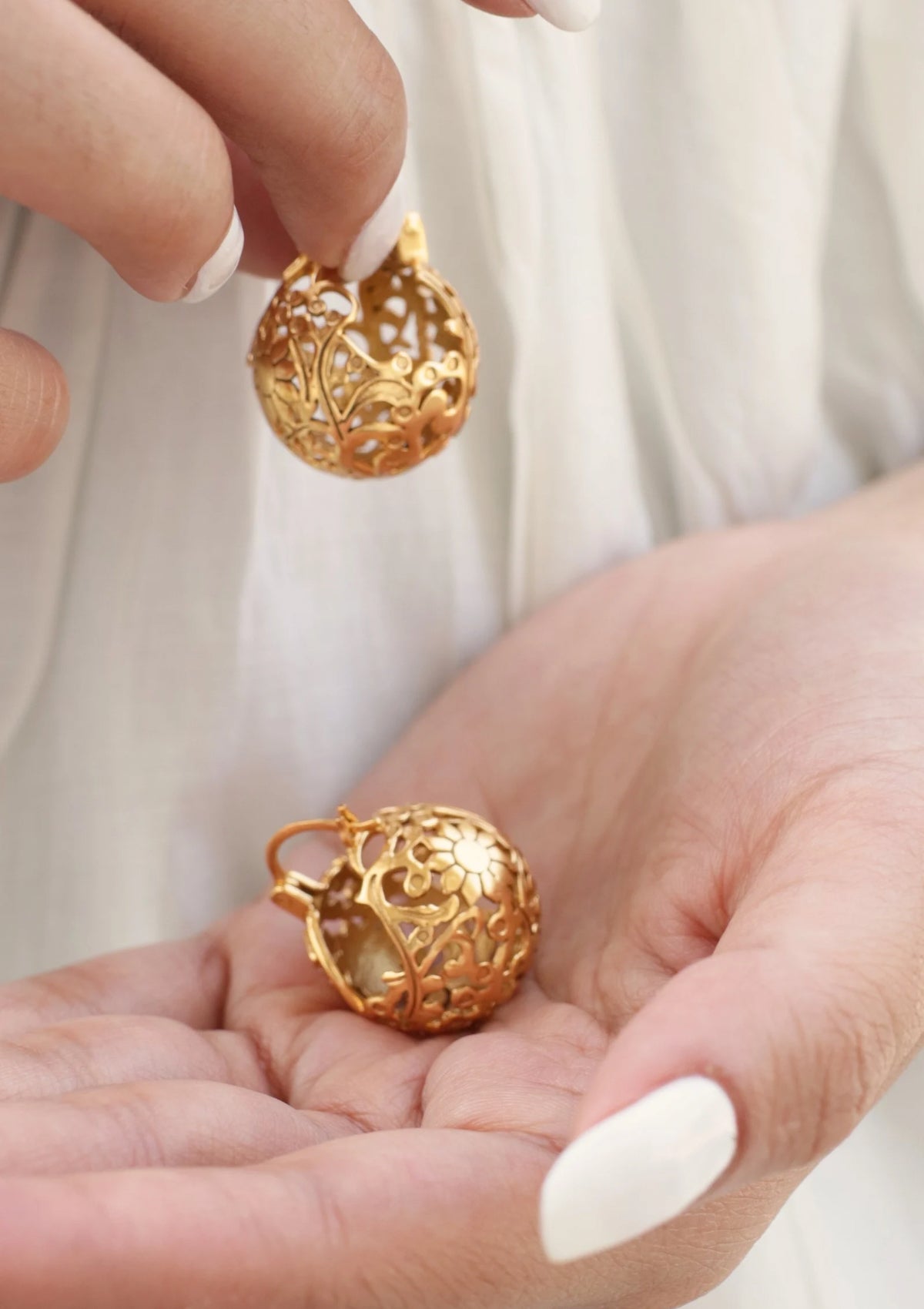 Gul-e-Rana Gold-Plated Earrings