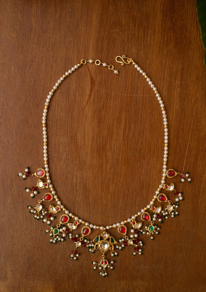 Mayuri Myna Silver Necklace