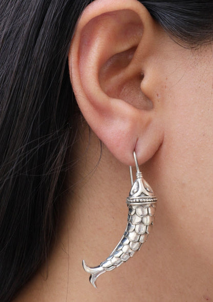 Matsya Silver Earrings