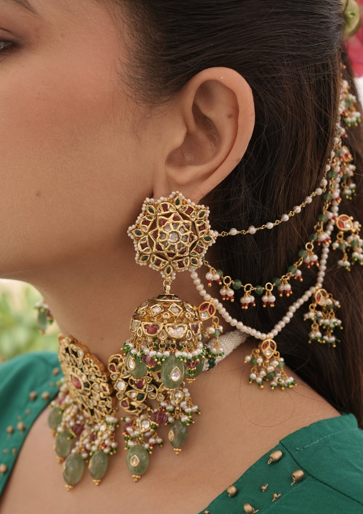 Leher Silver Ear Chain