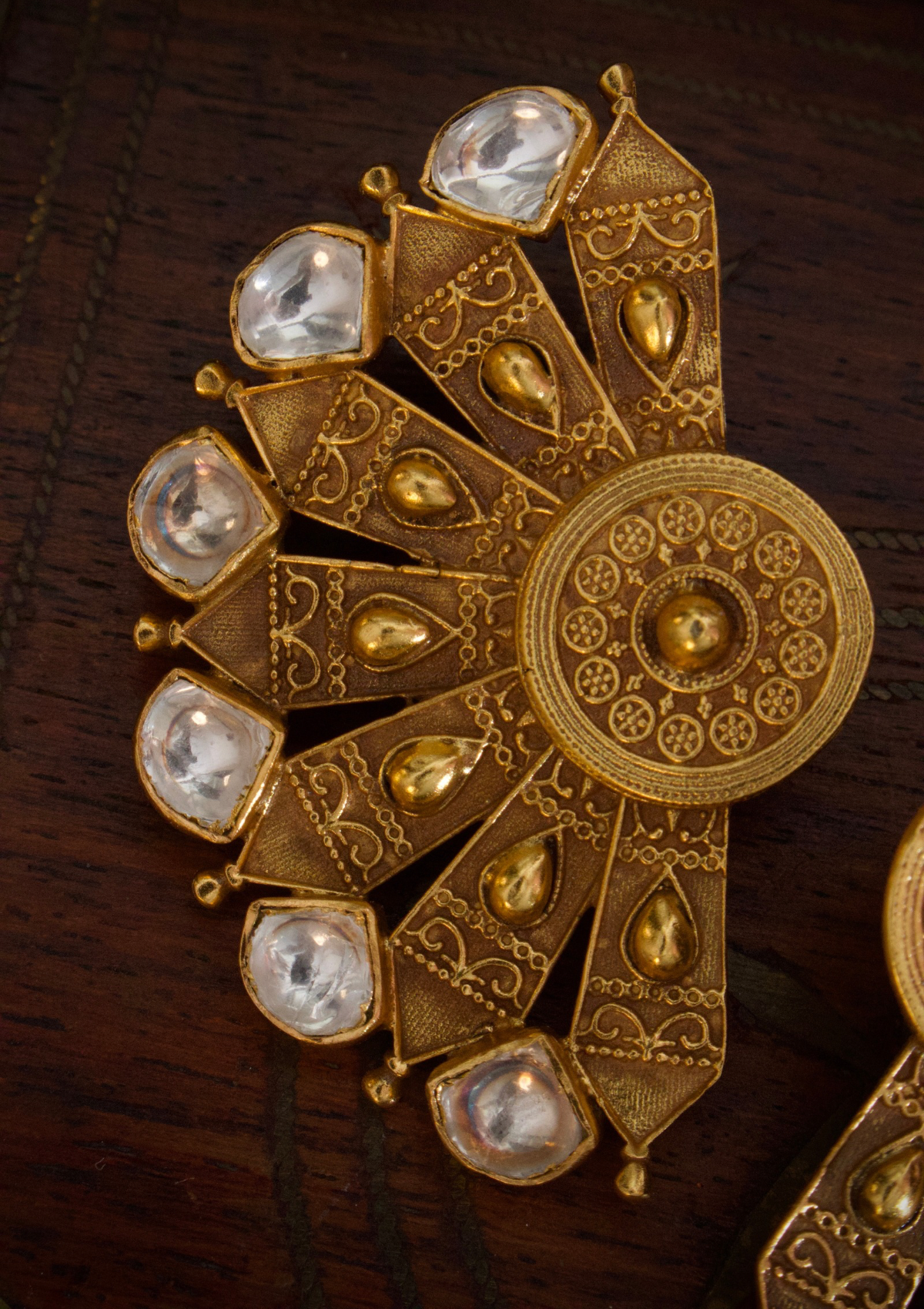 Kesari leaf Gold-Plated Earrings