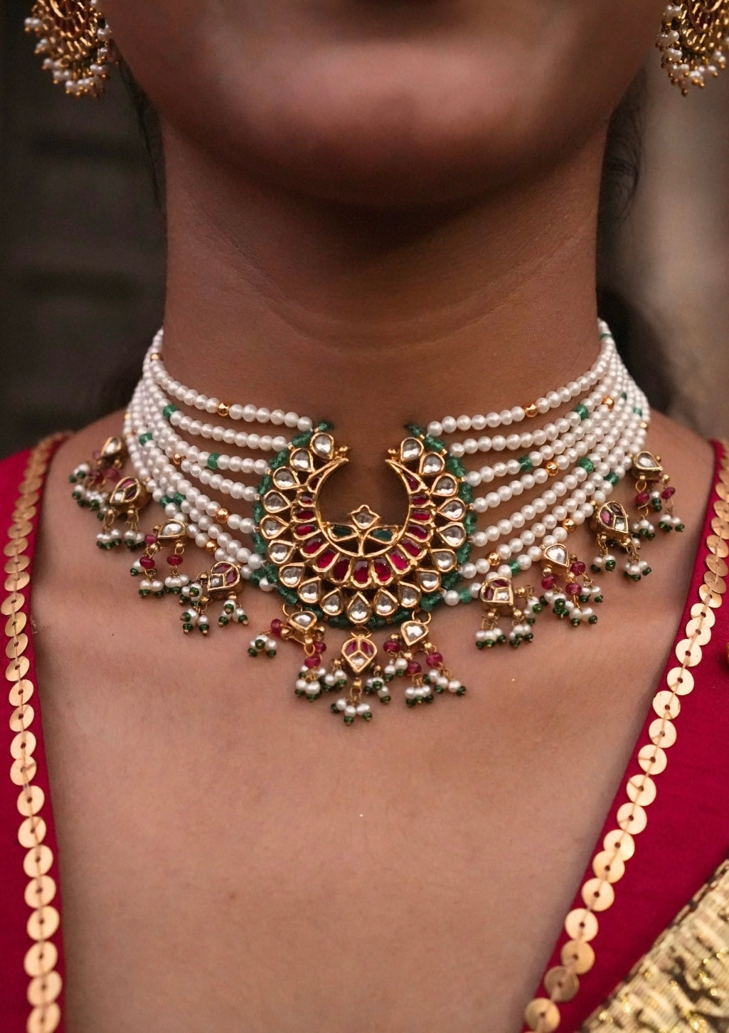 Roshni-E-Chand Silver Choker