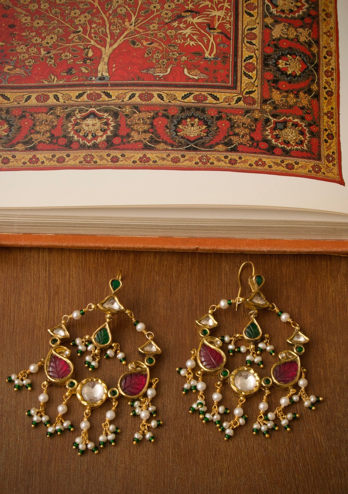 Noor-e-baag Silver Earrings