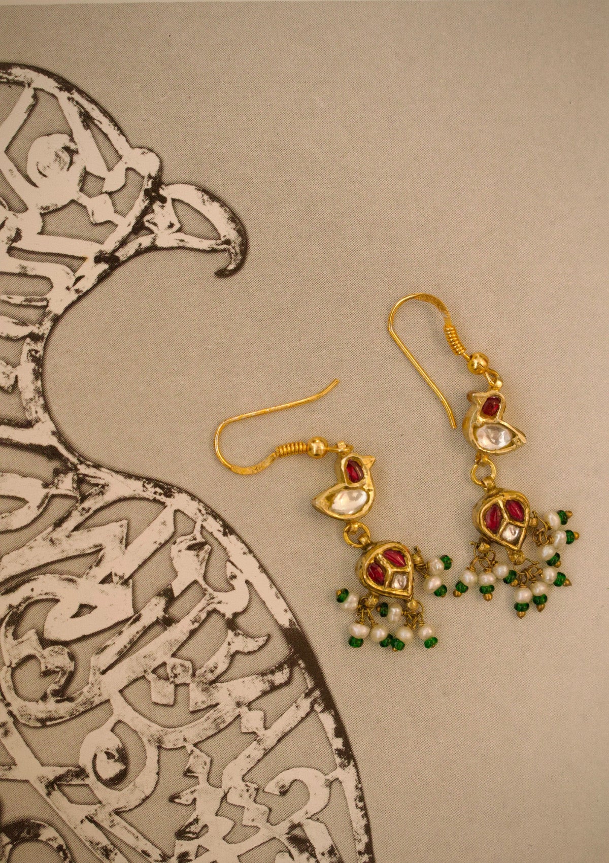 Mayuri Myna Silver Earrings