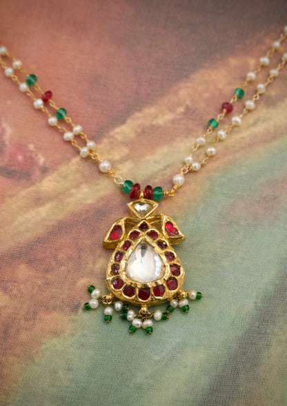 Kesar Silver Pendant Necklace
