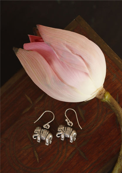 Gajanana Silver Earrings