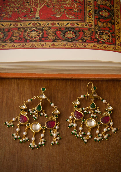 Noor-e-baag Silver Earrings