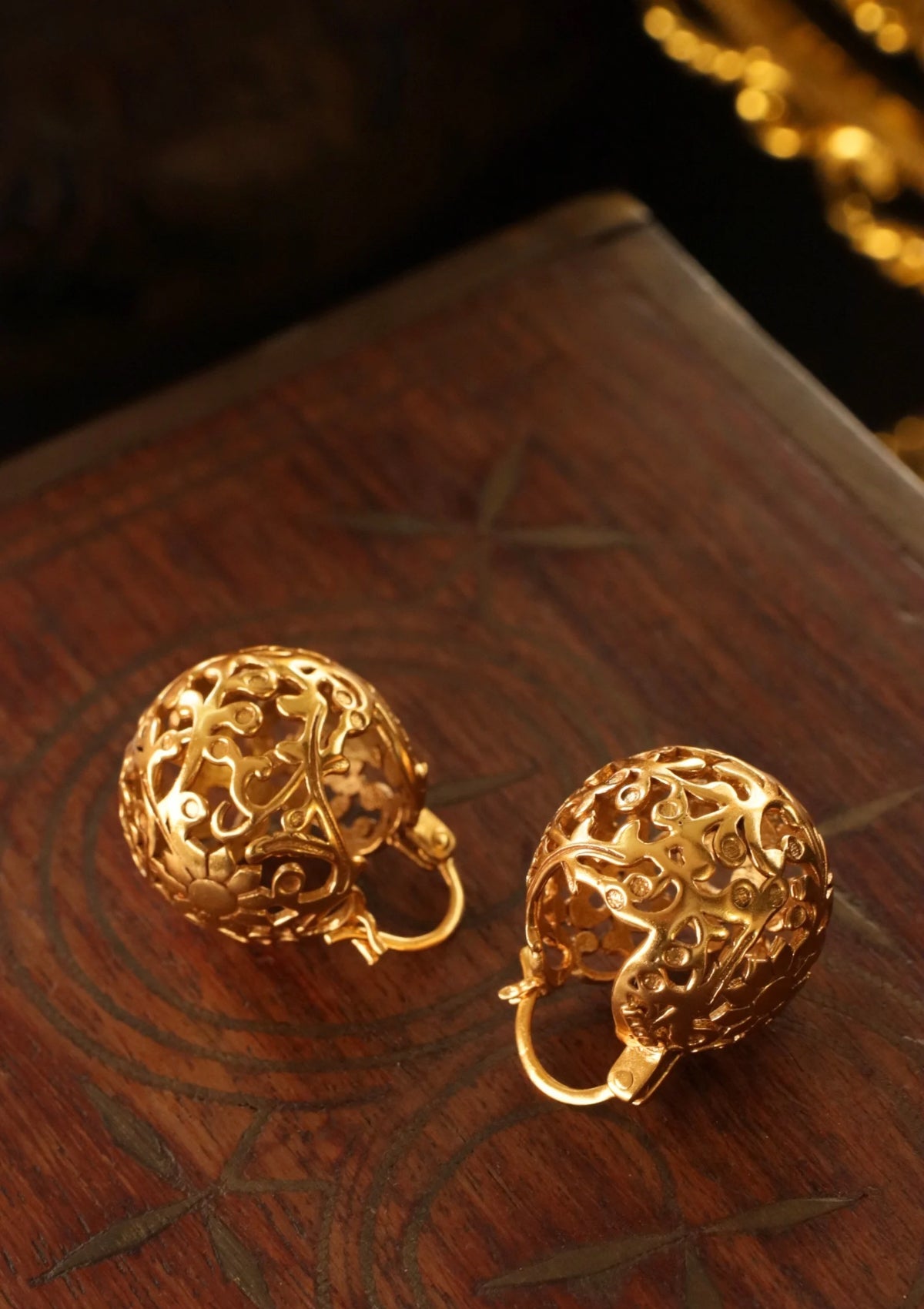 Gul-e-Rana Gold-Plated Earrings