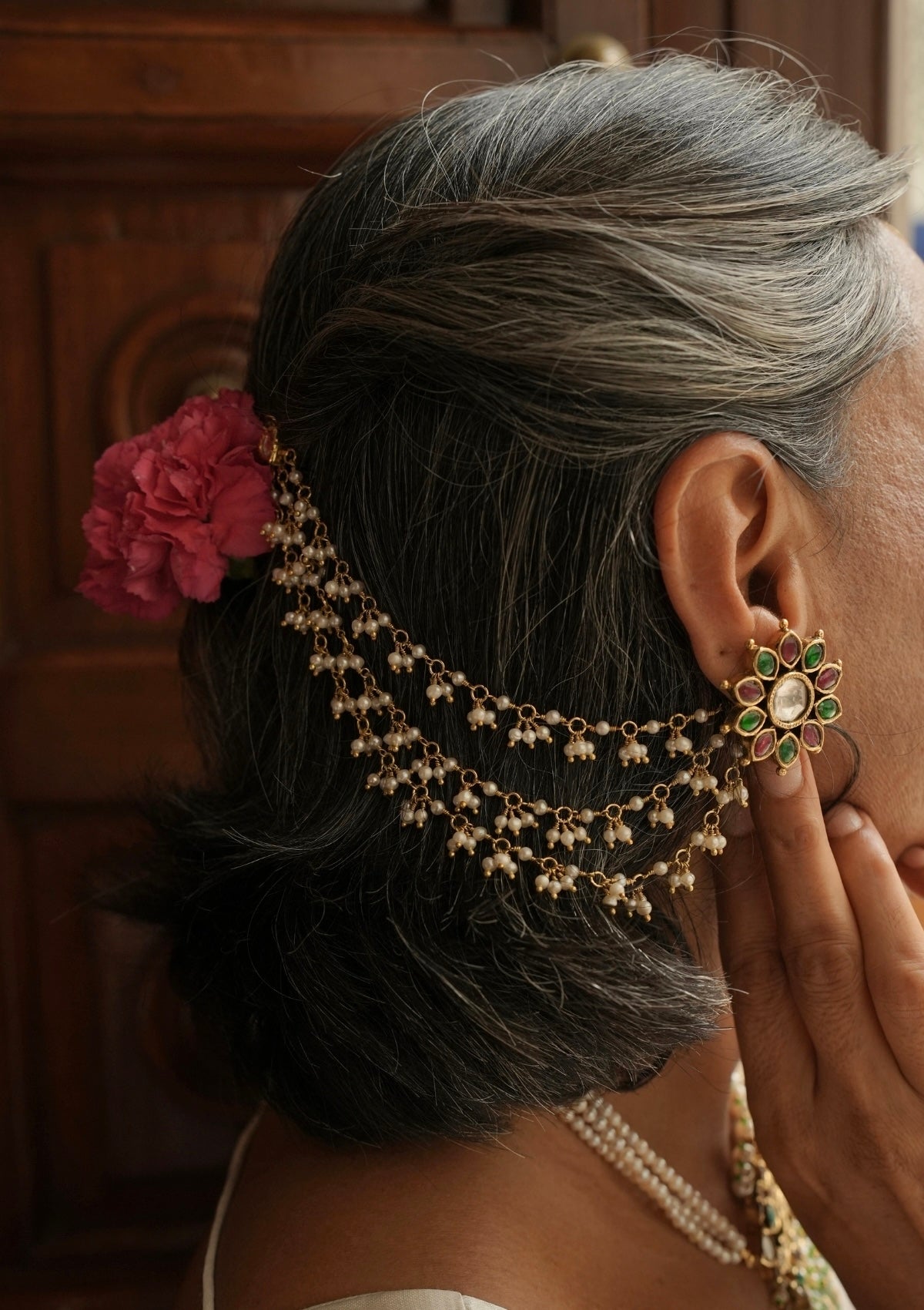 Noor Silver Ear Chain