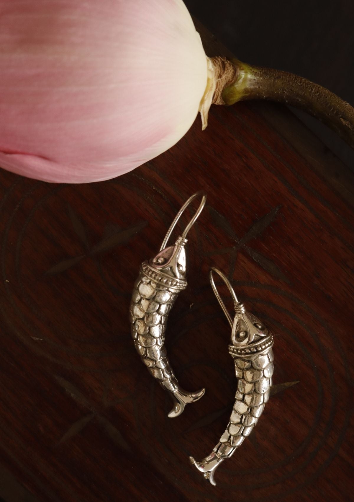 Matsya Silver Earrings