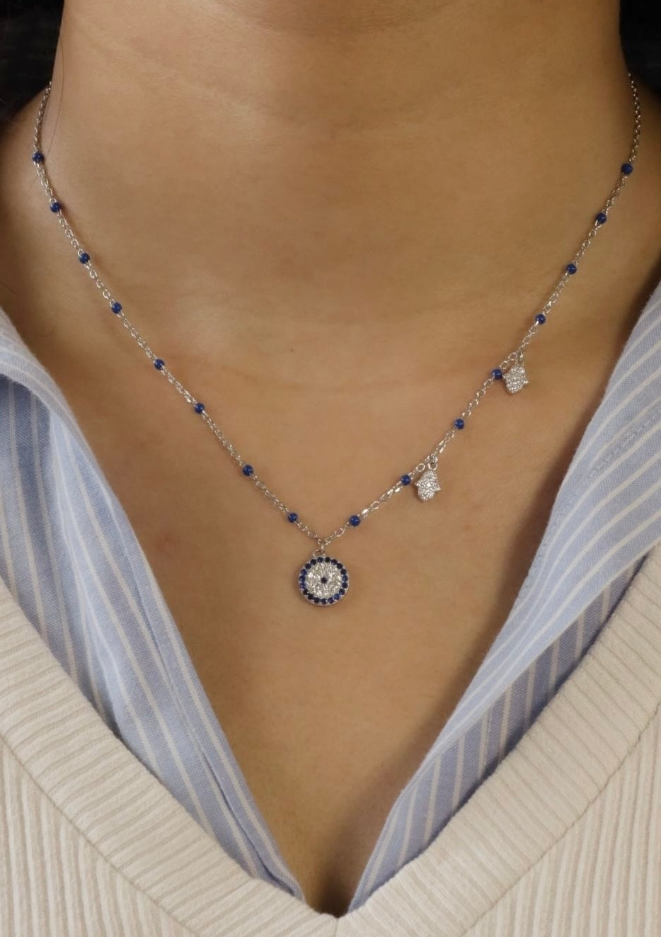 Hamsa Shield Necklace