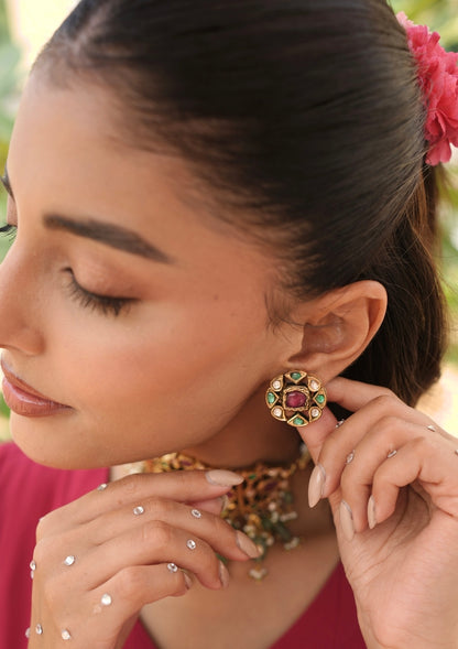Padmini Silver Stud Earrings