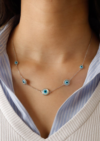 Dia Evil Eye Necklace