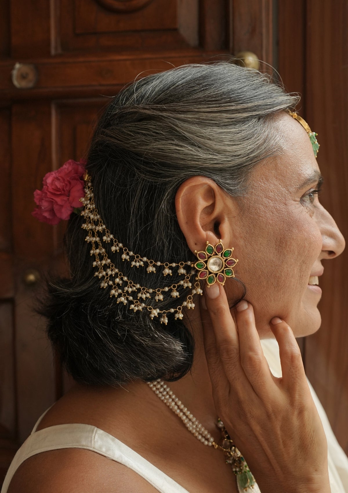 Noor Silver Ear Chain