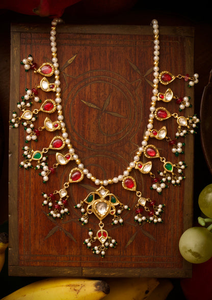 Mayuri Myna Silver Necklace