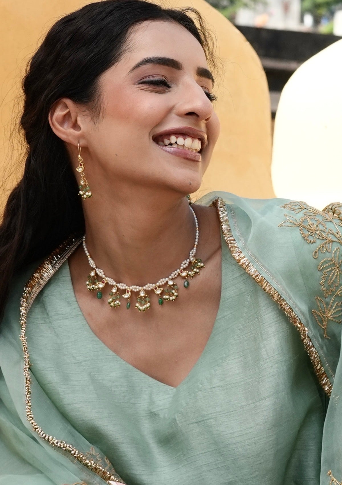 Chanchal Myna Silver Necklace