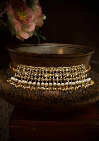 Jodha Silver Choker Necklace