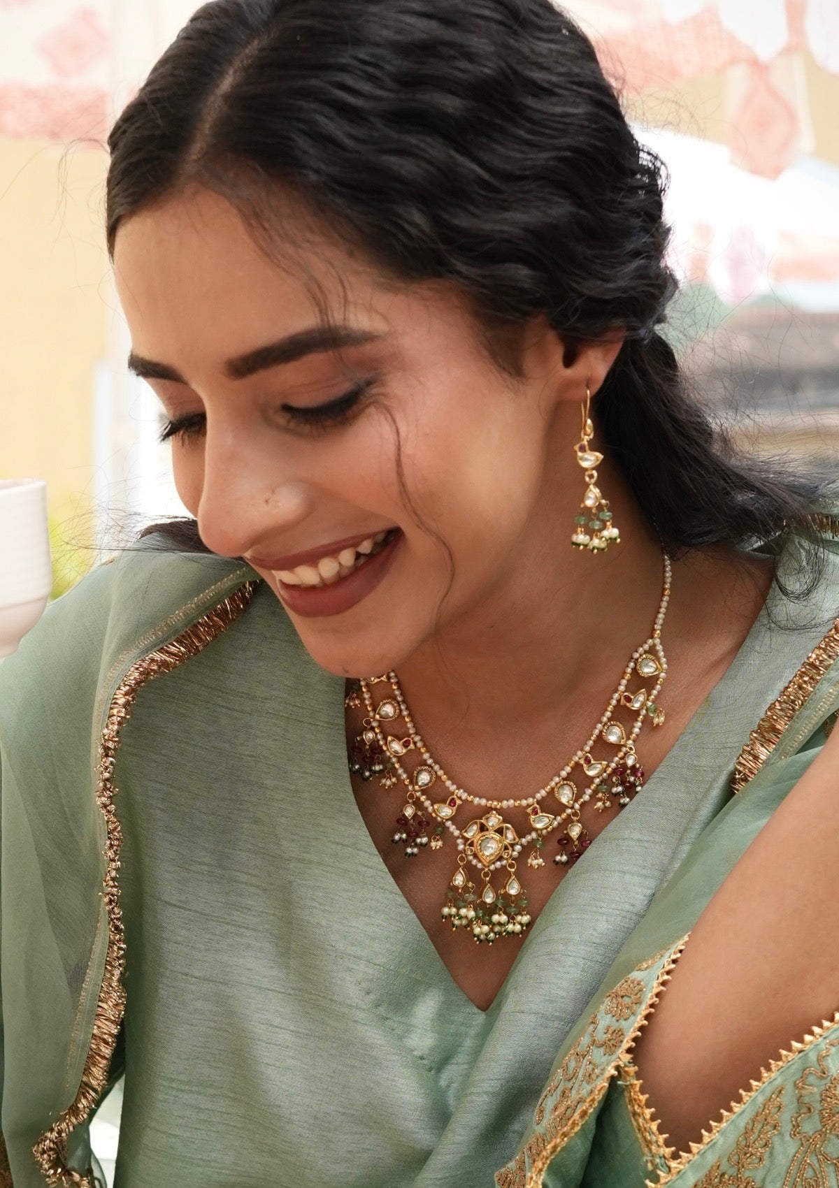 Kiran Myna Silver Necklace