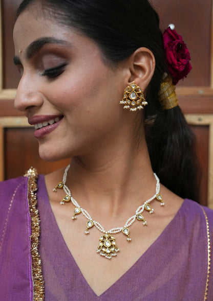 Saanjh-E-Noor Silver Necklace