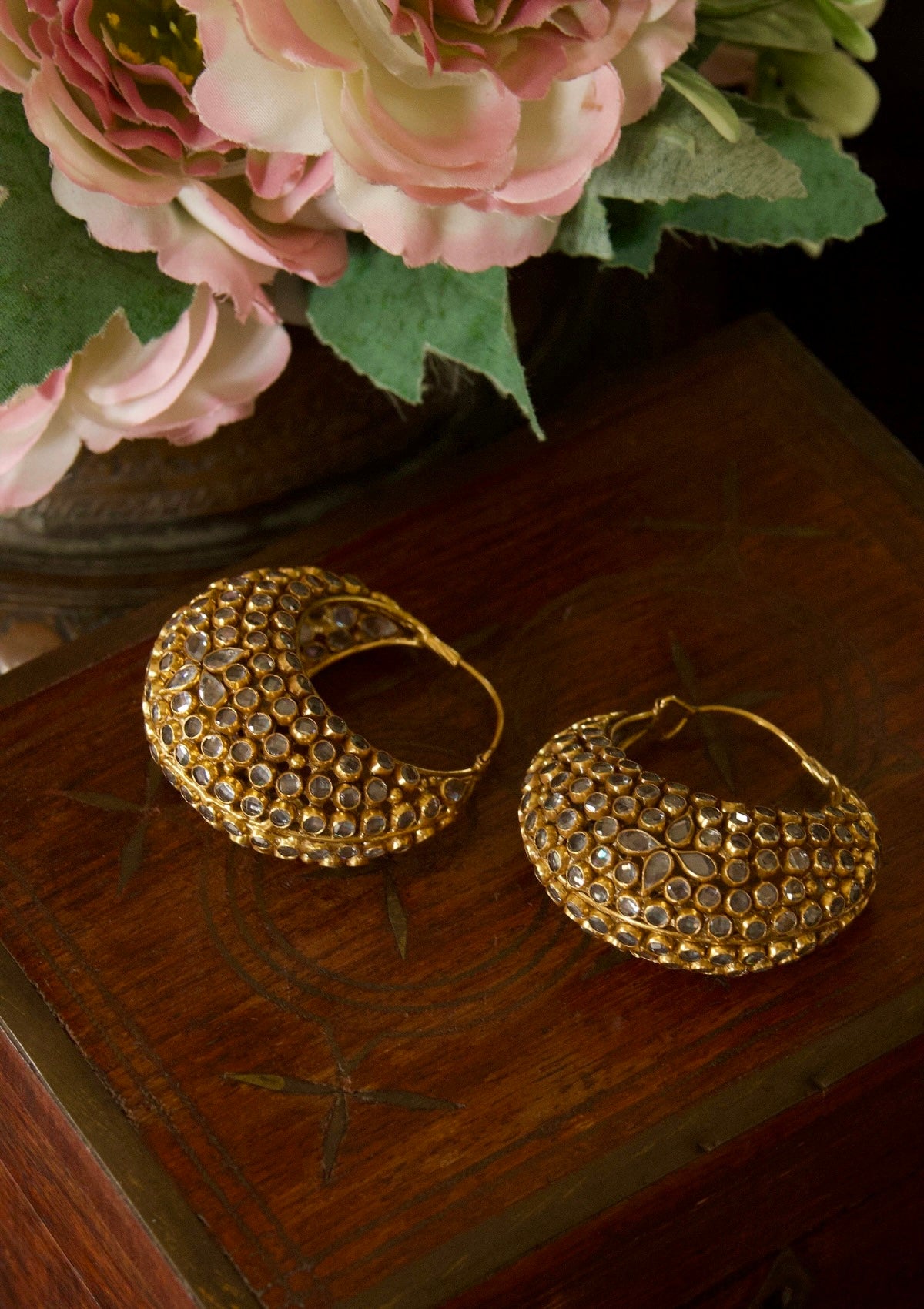 Basket Gold Plated Earrings