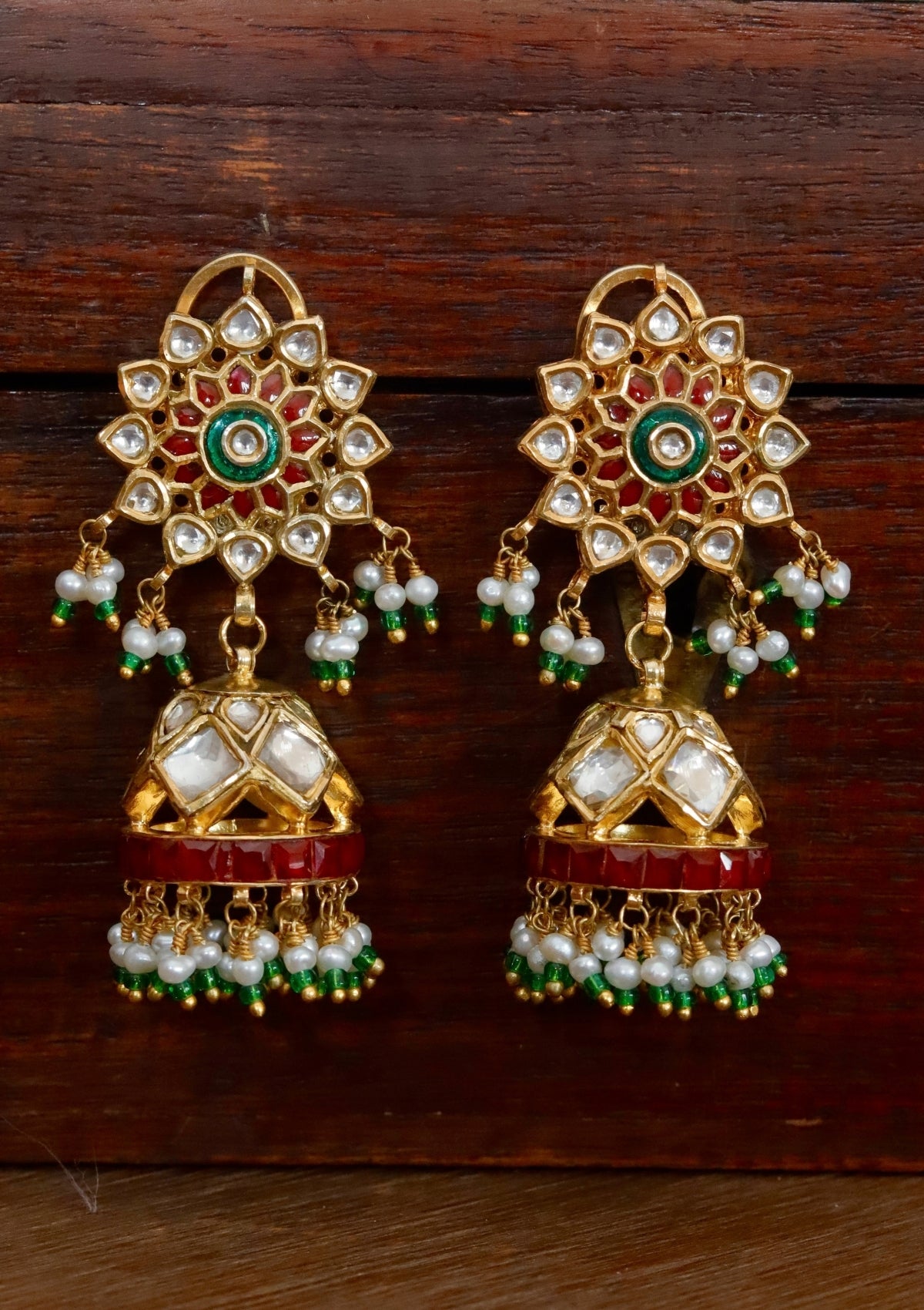 Rukmani Silver Jhumki Earrings
