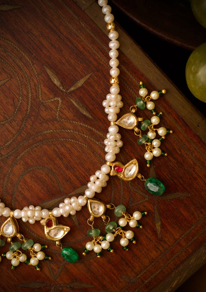 Chanchal Myna Silver Necklace