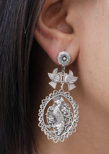 Mayura Silver Earrings