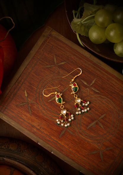 Parakeet Silver Earrings